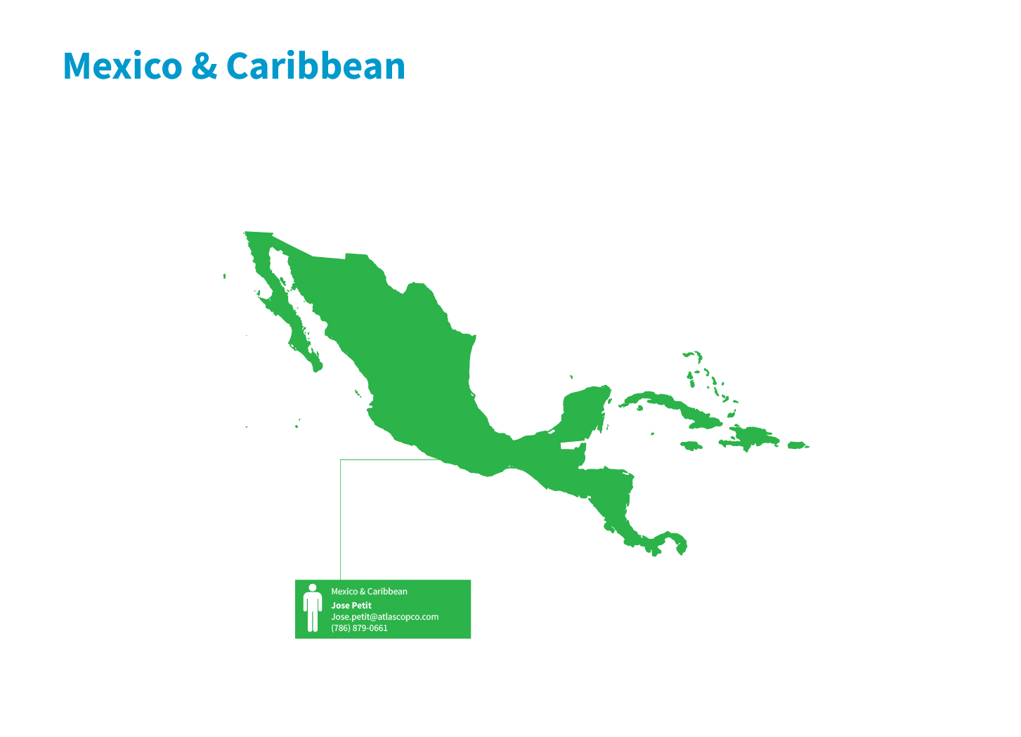 Sales territory Mexico & Caribbean